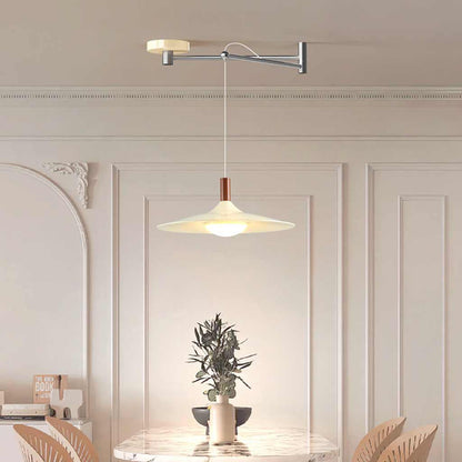 Scandinavische Hanglamp met Verstelbare Zwenkarm en Dimbare LED Verlichting 4