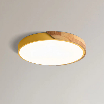 Scandinavische LED Plafondlamp van Hout - Energiezuinig Design voor Slaapkamer en Woonkamer - D23/D30 cm 10