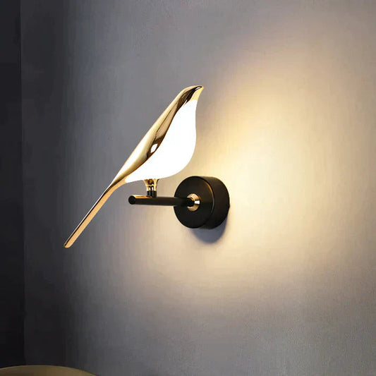 Scandinavische LED Wandlamp met Vogelmotief voor Sfeervolle Verlichting - Muurlamp voor Binnengebruik 0