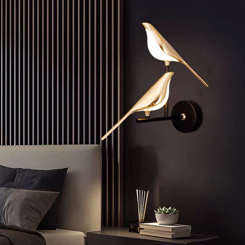 Scandinavische LED Wandlamp met Vogelmotief voor Sfeervolle Verlichting - Muurlamp voor Binnengebruik 2