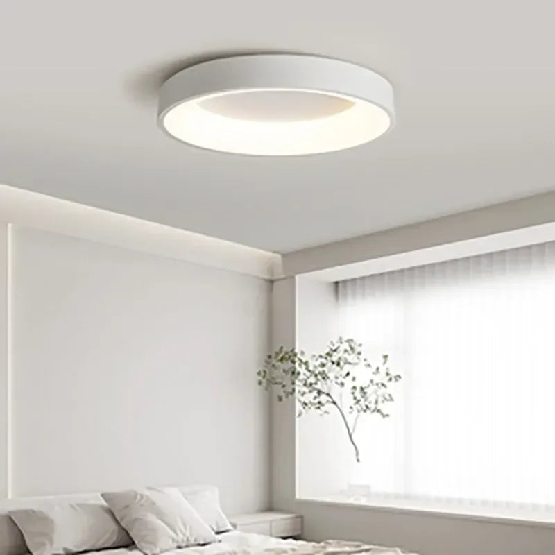 Scandinavische Ronde LED Plafondlamp – Minimalistisch Ontwerp voor Woonkamer en Keuken, 30 cm Diameter, Wit 0
