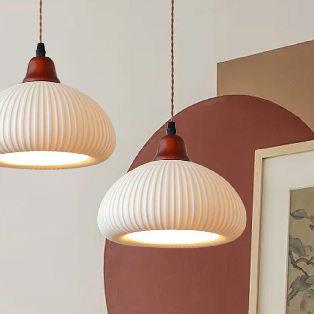 Scandinavische Vintage Hanglamp met Zachte Gloed voor Woonkamer Eetkamer en Slaapkamer Verlichting - Keramiek Design 3