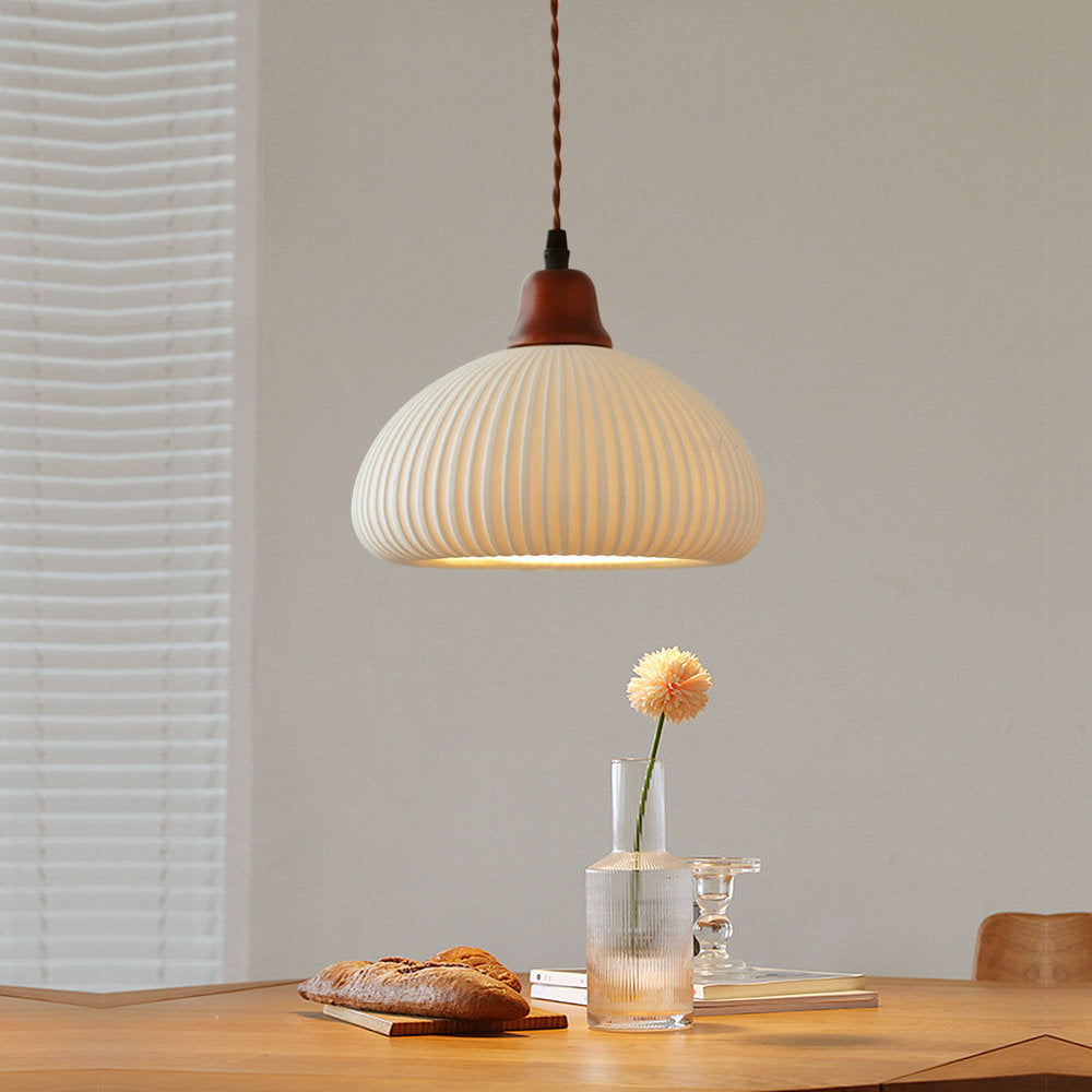 Scandinavische Vintage Hanglamp met Zachte Gloed voor Woonkamer Eetkamer en Slaapkamer Verlichting - Keramiek Design 6