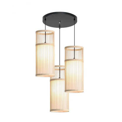 Set van 3 Rotan Hanglampen van Bamboe voor Woonkamer en Slaapkamer - Natuurlijke Verlichting met Bohemian Touch 9