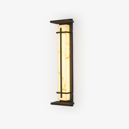 Moderne Buitenlamp met Marmerlook & RVS – IP65 LED Wandlamp