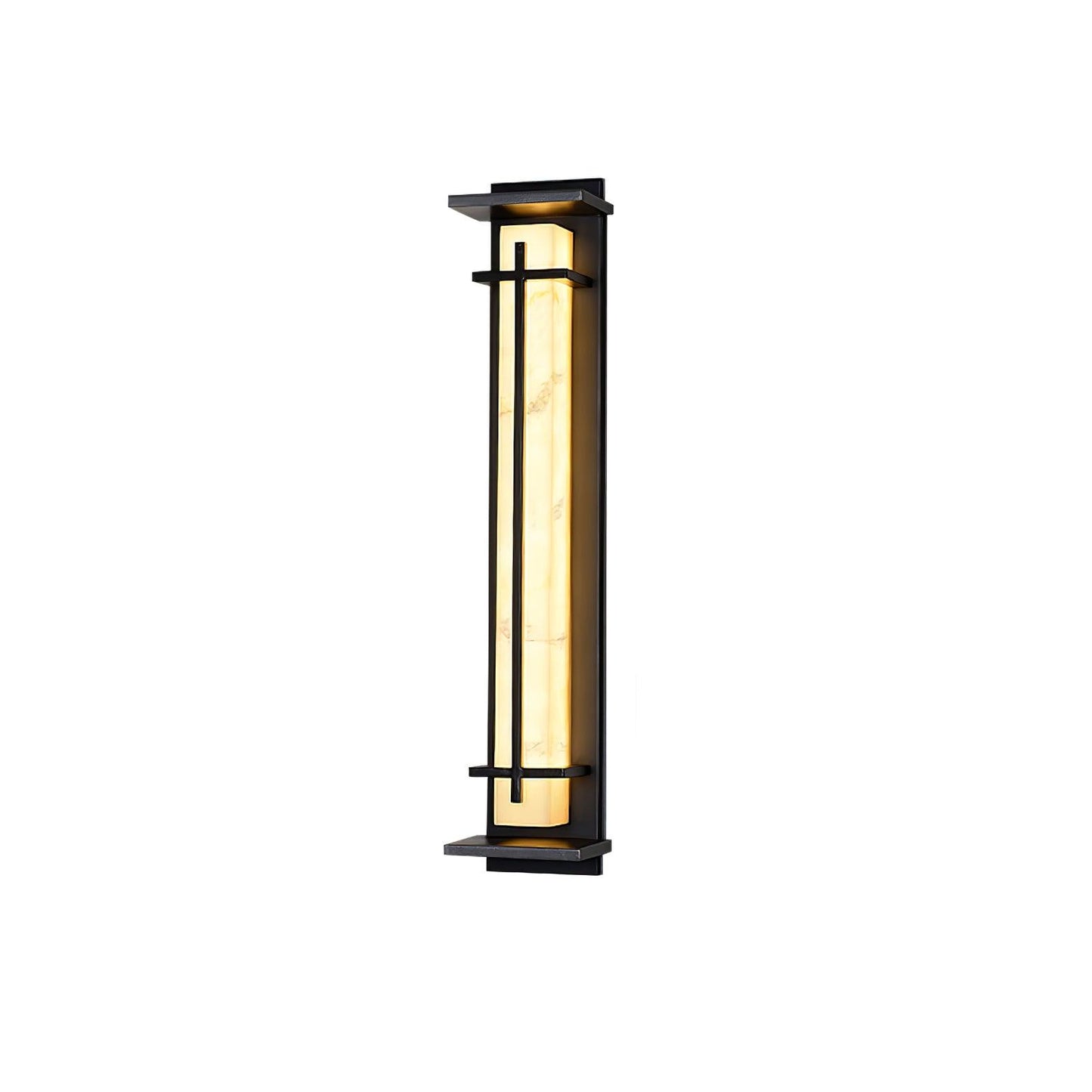 Moderne Buitenlamp met Marmerlook & RVS – IP65 LED Wandlamp