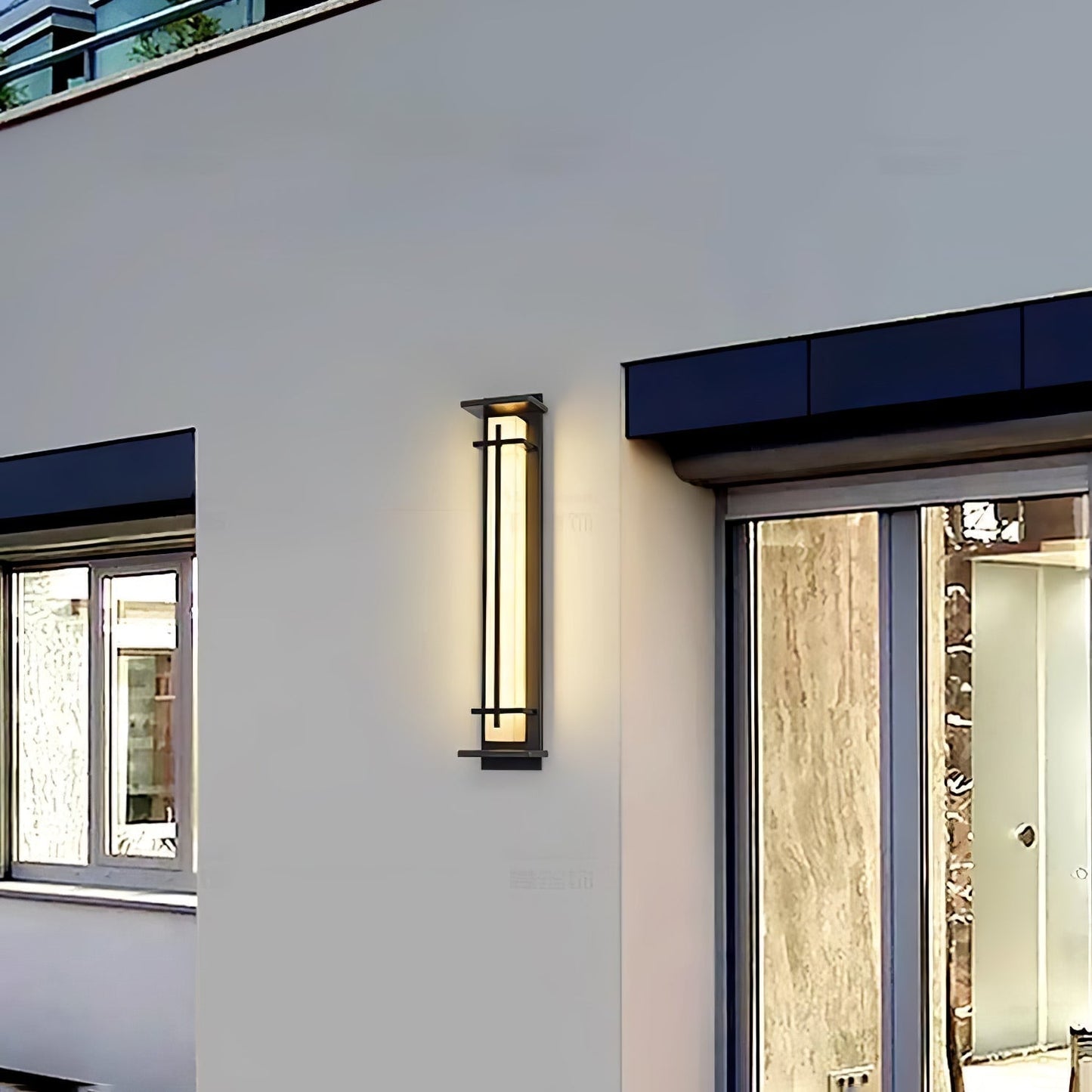 Moderne Buitenlamp met Marmerlook & RVS – IP65 LED Wandlamp