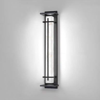 Moderne Buitenlamp met Marmerlook & RVS – IP65 LED Wandlamp