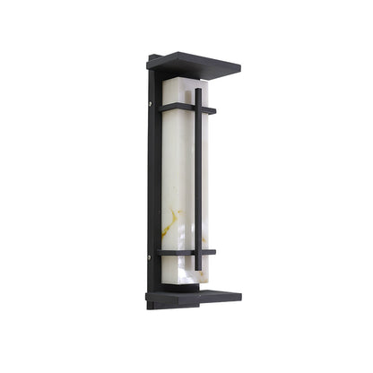 Moderne Buitenlamp met Marmerlook & RVS – IP65 LED Wandlamp
