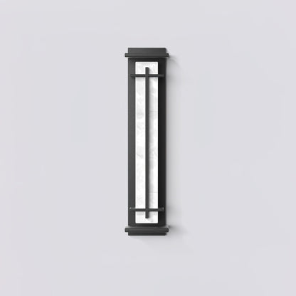 Moderne Buitenlamp met Marmerlook & RVS – IP65 LED Wandlamp