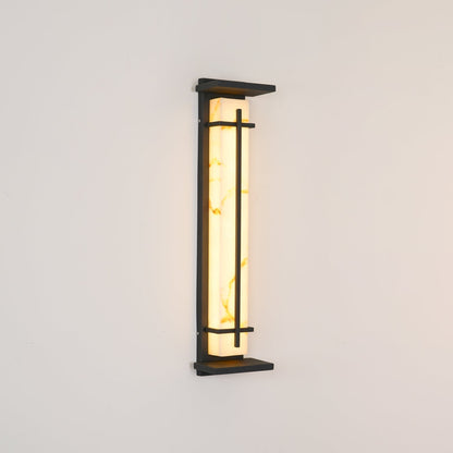 Moderne Buitenlamp met Marmerlook & RVS – IP65 LED Wandlamp