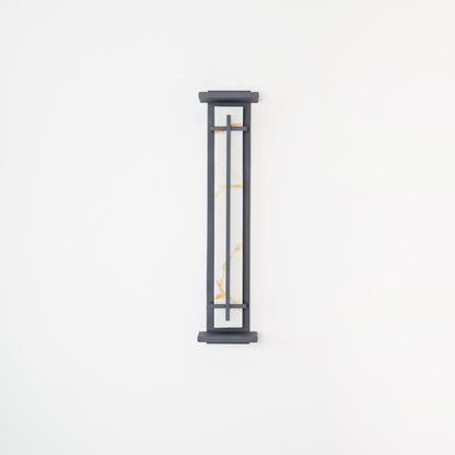 Moderne Buitenlamp met Marmerlook & RVS – IP65 LED Wandlamp
