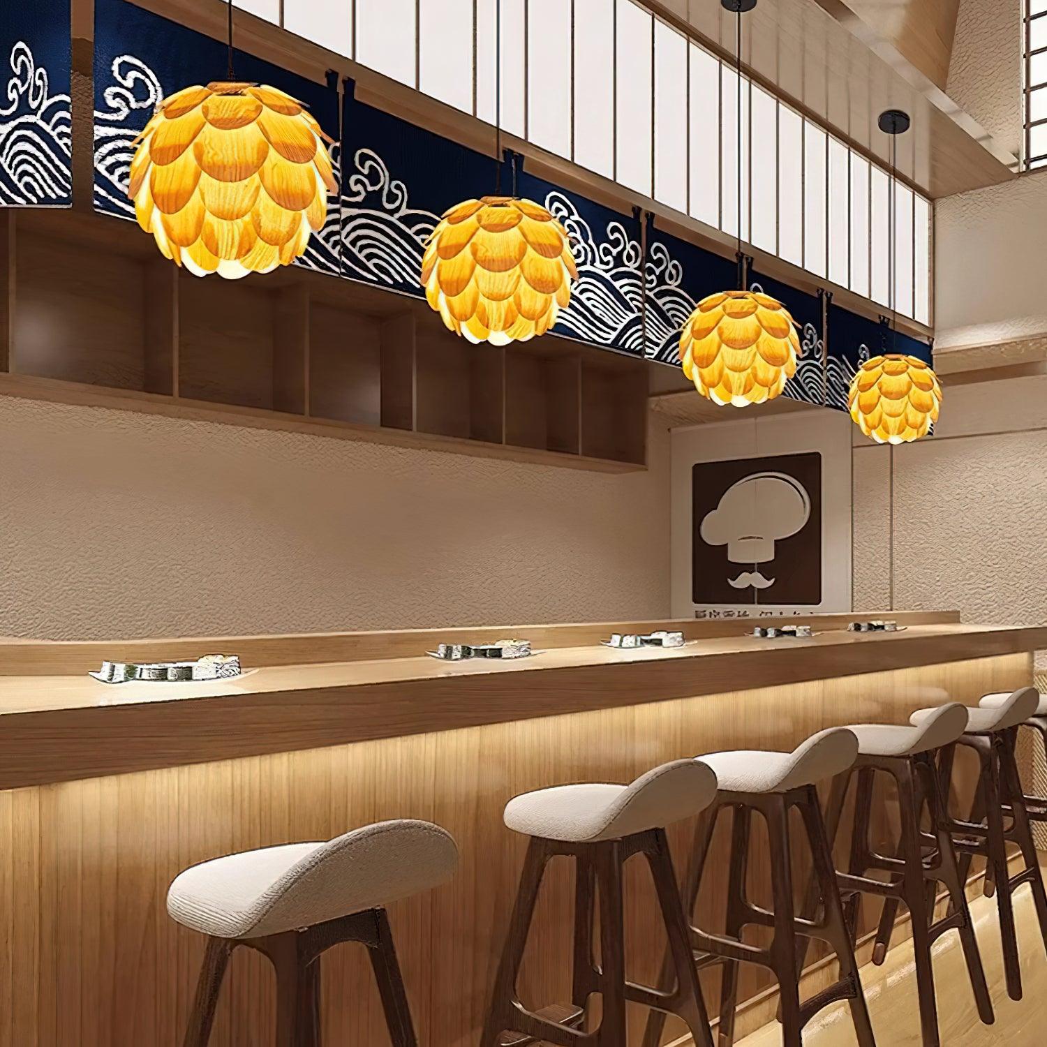 Stijlvolle Houten Hanglamp met Organisch Ontwerp voor Woonkamer en Eettafel – Warm Licht en Natuurlijke Charme 8