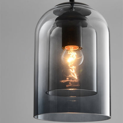 Stijlvolle Mid-Century Hanglamp met Dubbel Glas en IJzeren Fitting – Eetkamer Lamp voor Woonkamer en Slaapkamer 7