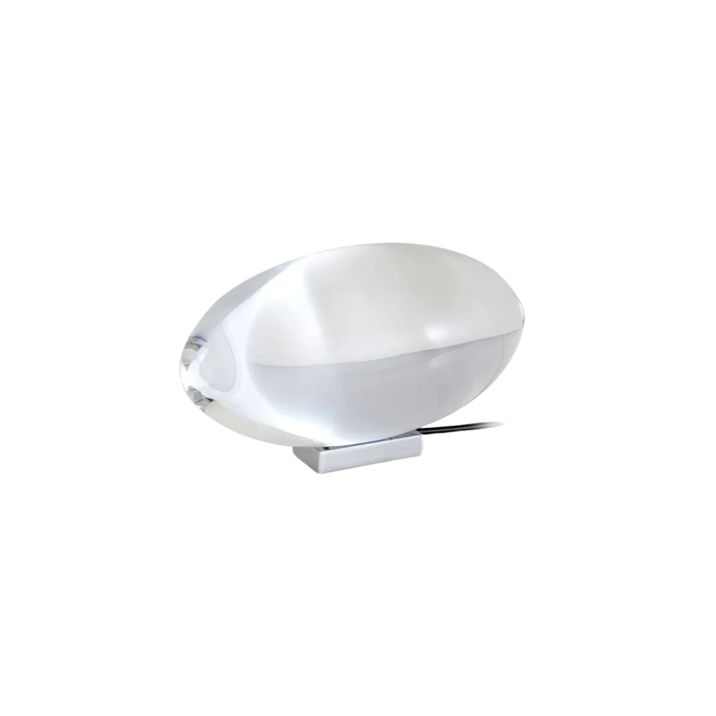 Tafellamp met Oogvormig Lichtpatroon en Ingebouwde LED Verlichting – Compact Kristalglas en Metalen Basis voor Nachtkast Lampje 1