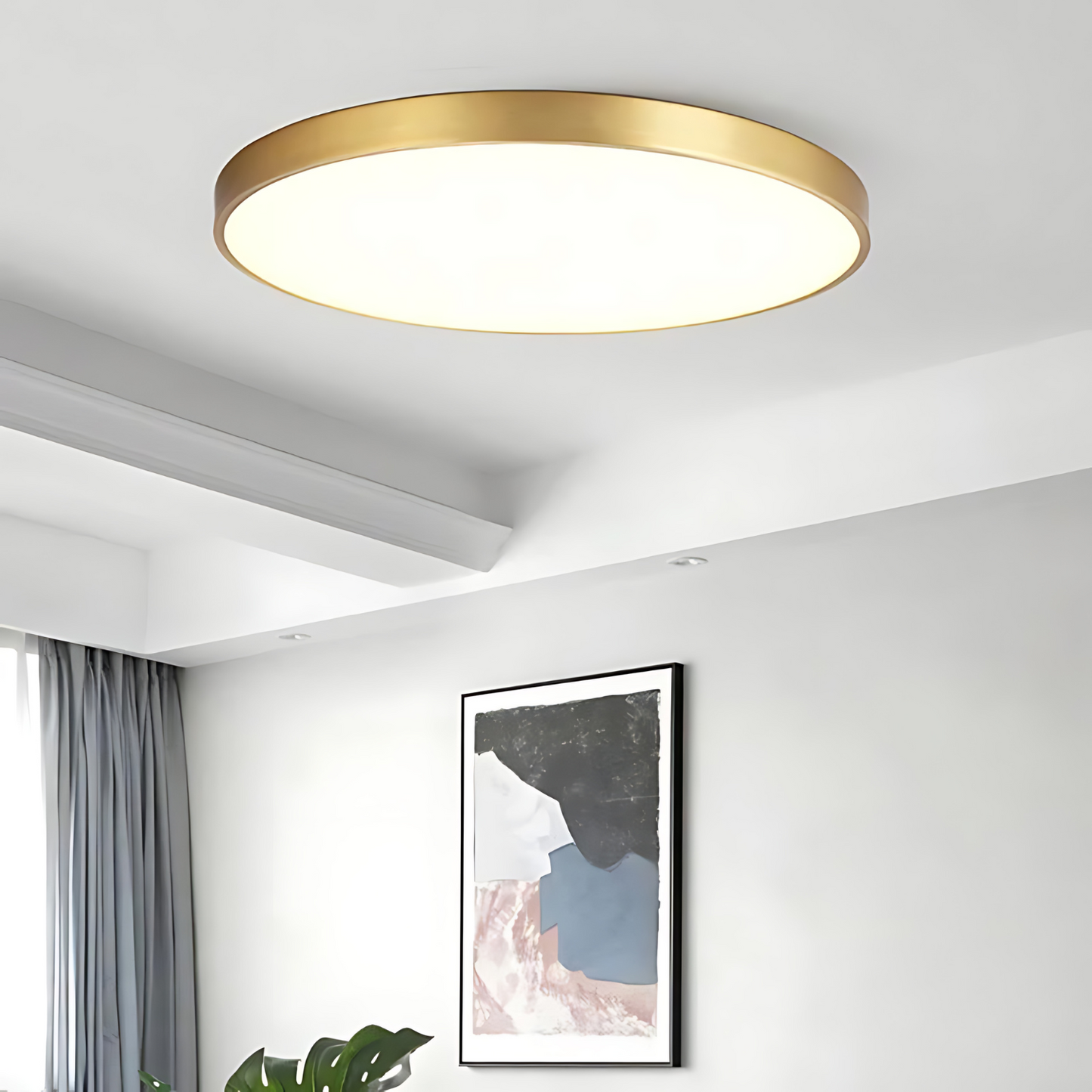 Tijdloze LED Plafondlamp met Elegant Ontwerp voor Slaapkamer en Woonkamer - Duurzaam en Stijlvol in Mat Wit 2