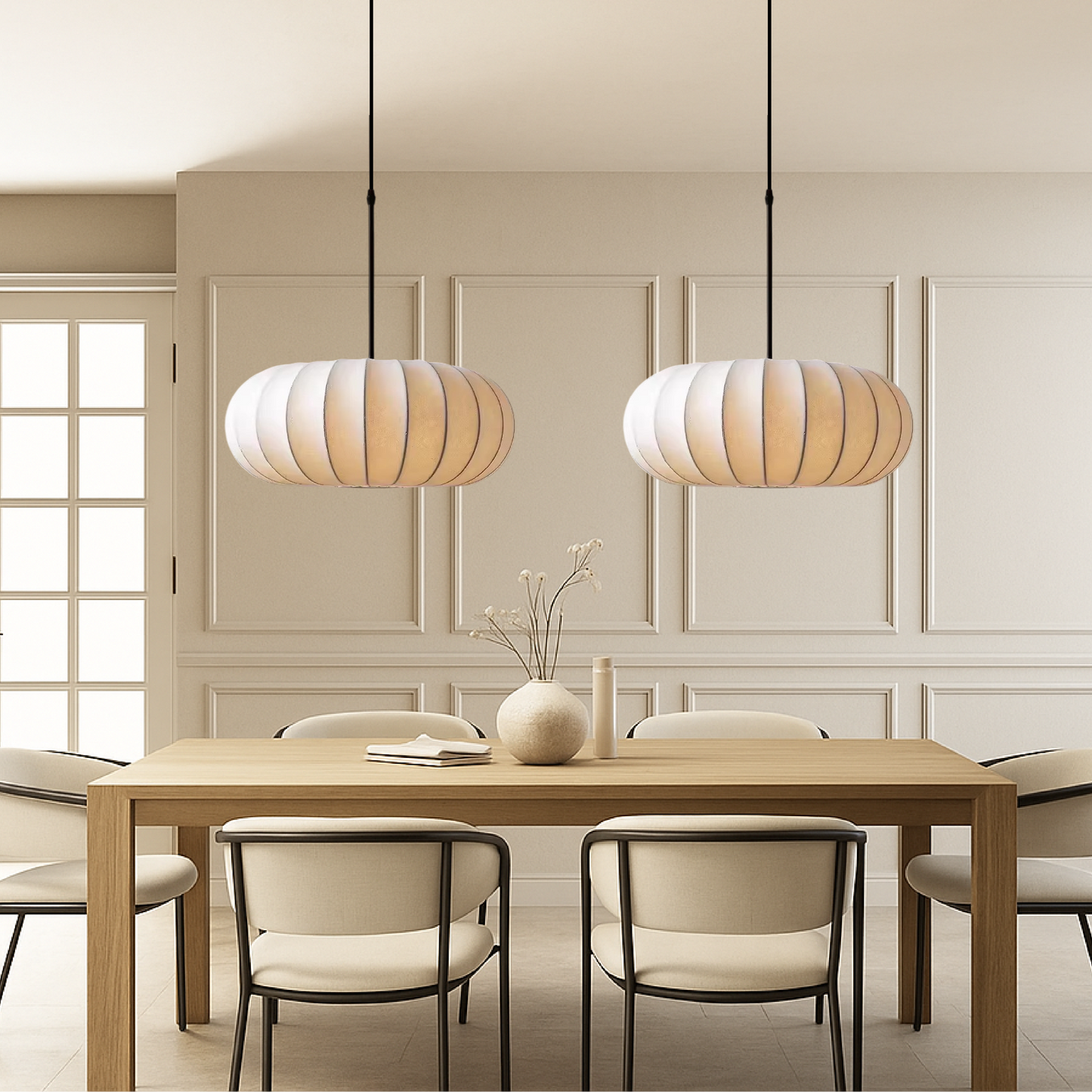 Verona Hanglamp Eettafel van Zijde – Minimalistisch en Verstelbaar met LED Verlichting voor Woonkamer en Eetkamer 2