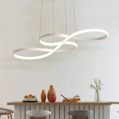 Verstelbare Dimbare LED Hanglamp Ringen met Afstandsbediening en Geheugenfunctie 8