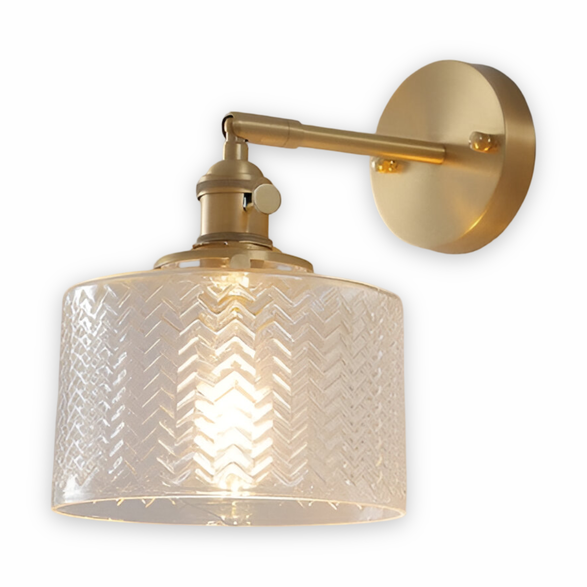 Verstelbare Wandlamp met Geribbeld Glas en Scandinavisch Design - Wit-Groen voor Sfeervolle Verlichting binnen 9