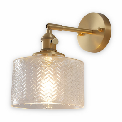 Verstelbare Wandlamp met Geribbeld Glas en Scandinavisch Design - Wit-Groen voor Sfeervolle Verlichting binnen 9