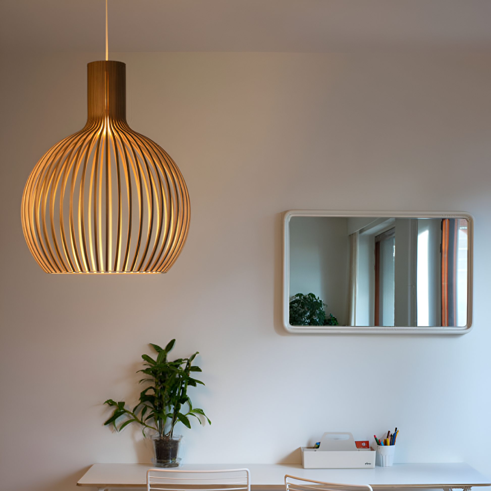 Vintage Houten Hanglamp met Cage Design voor Eetkamer en Woonkamer – Sfeervolle Verlichting met Verstelbaar Snoer 2
