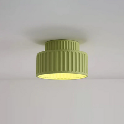 Vintage Plafondlamp met Ribbelontwerp voor Slaapkamer en Keuken – Warm Wit Licht, Ideaal voor Lage Plafonds, D23cm x H16cm 8