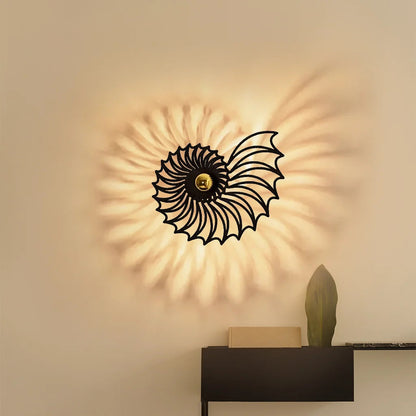 Wandlamp Zwart Aegir Nautilus Design – Modern LED Muurlamp voor Binnen, Energiezuinig en Stijlvol 12