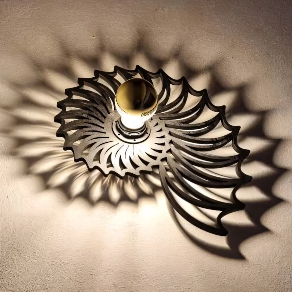 Wandlamp Zwart Aegir Nautilus Design – Modern LED Muurlamp voor Binnen, Energiezuinig en Stijlvol 8