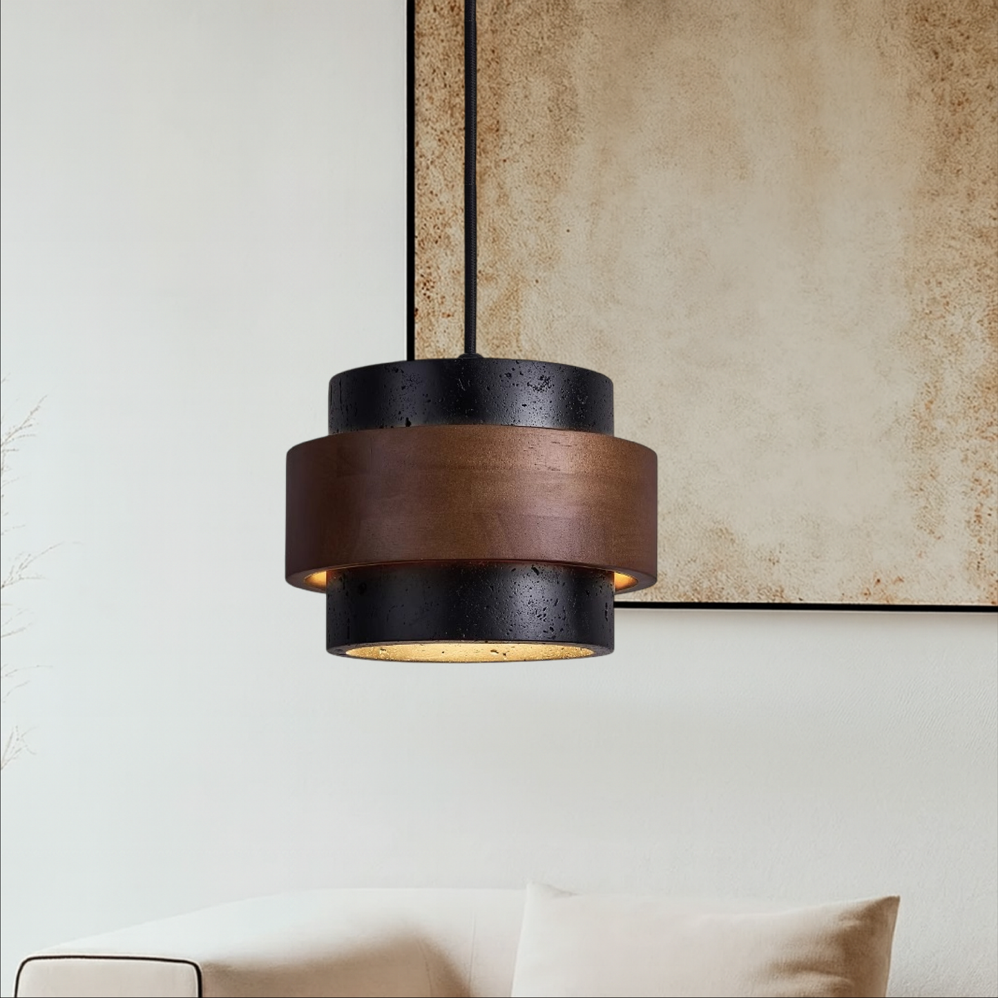 Zwarte Hanglamp met LED Verlichting voor Eettafel – Verstelbare Hoogte en Minimalistisch Design 1