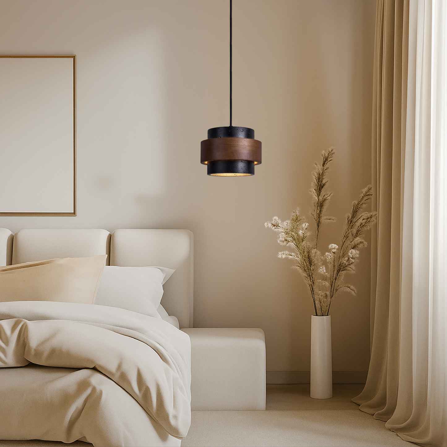 Zwarte Hanglamp met LED Verlichting voor Eettafel – Verstelbare Hoogte en Minimalistisch Design 4