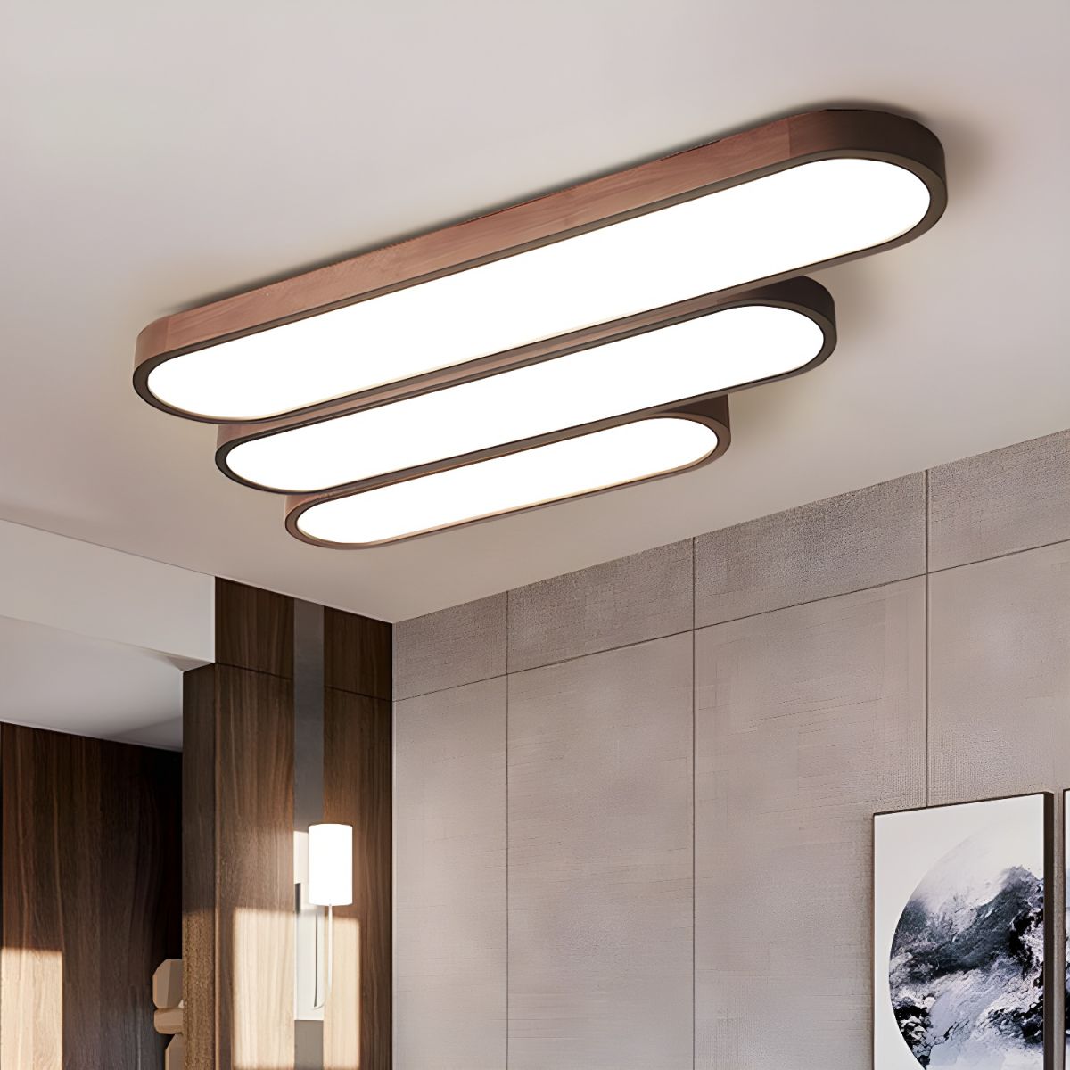 Zwarte LED Plafondlamp met Strak Design voor Slaapkamer en Moderne Interieurs – Eenvoudige Montage, Geschikt voor 5-15m² 9
