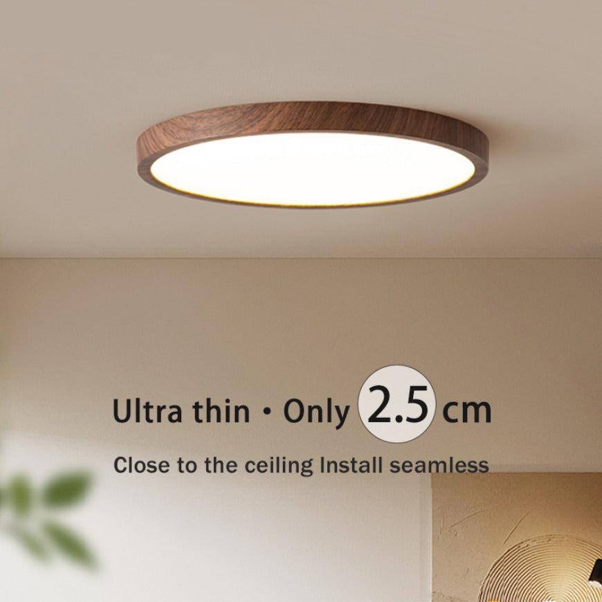 Zwarte Ultradunne Plafondlamp met LED Technologie en Drie Verlichtingseffecten voor Slaapkamer en Moderne Interieurs 5