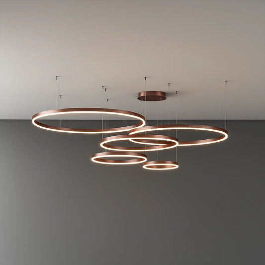 Moderne Ronde Hanglamp Zwart voor Eetkamer en Woonkamer - Dimbare Verlichting met Cirkelvormig Ontwerp